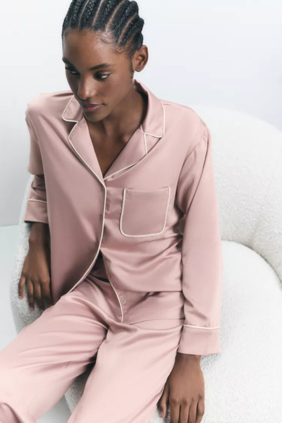 LEFTIES Saten Yüzeyli Pijama Takımı