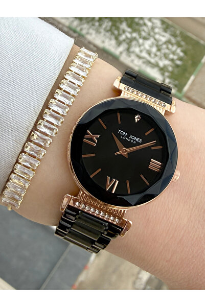 Tom Jones Cut Glass Women's Wristwatch and Bracelet