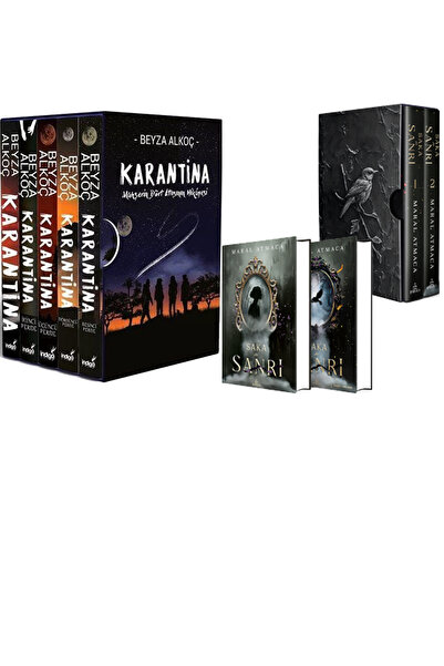 İndigo Kitap Karantina Serisi Seti-5 Kitap Takım- Ciltli Kutulu ve Saka ve Sa...