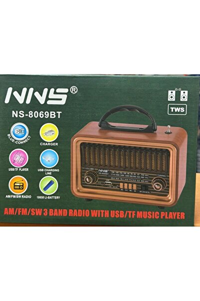 NNS NS-8069BT BLUETOOTH USB NOSTALJİK ŞARJLI RADYO