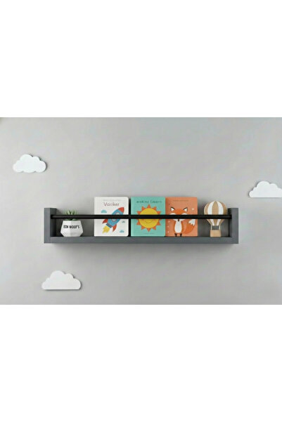 EGN WOODS 80X9 1-Piece Mdf Anthracite Baby Room Organizer Children's Room Mon...