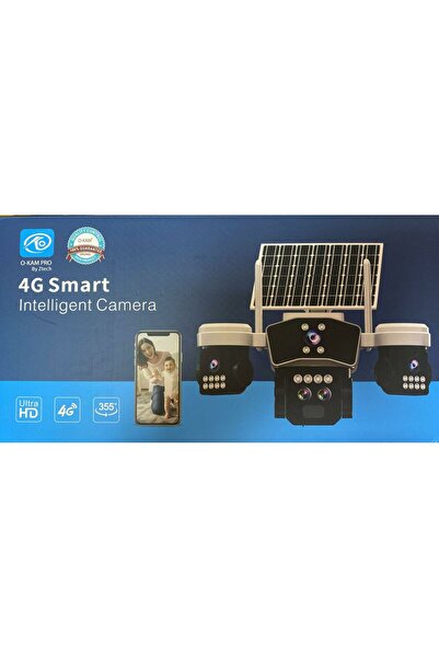 O-KAM 9095 4g Sim Kartlı Solar 3+3+3 - 9Mp Ptz 10X Optic Zoom3 Lens Köşeler A...