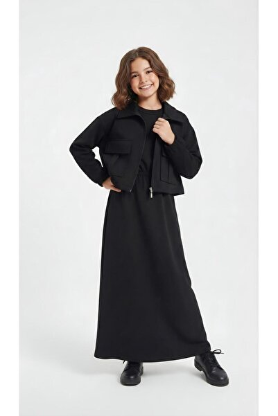 Asortix Set de haine pentru fete, cu jachetă și fustă, ocazional, confortabil...