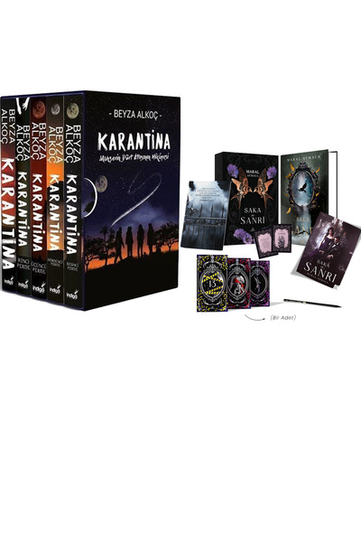 İndigo Kitap Karantina Serisi Seti-5 Kitap Takım- Ciltli Kutulu ve Saka ve Sa...