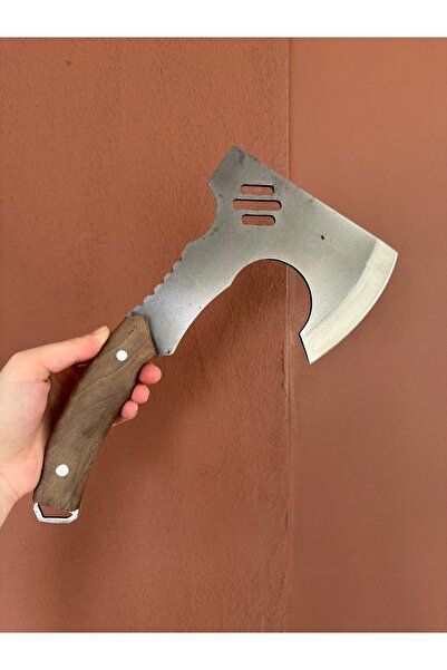 Atakknives El Yapımı Tasarım Kamp ve Doğa Baltası Ergonomik Ahşap Saplı + Kıl...