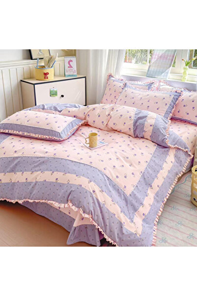 OEM Lenjerie de pat pentru pat dublu 2 persoane, 4 piese, Finet, DREAM-0912