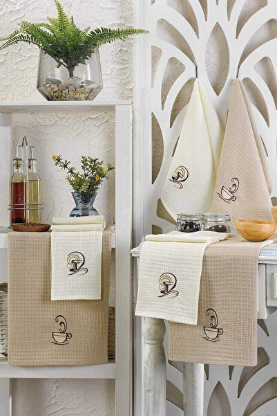 Mira Home 6 Pieces Kitchen Drying Cloth 30 X 50 Cm Coffe