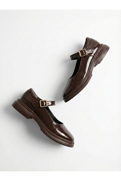 JOİN POLO Tek Bantlı Toka Detaylı Kalın Tabanlı Kadın Kolej Ayakkabı