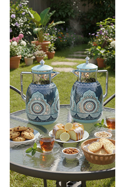 Generic Unique and elegant design 1-liter tea and coffee thermos set