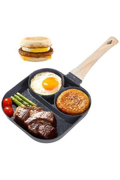 Teno Teno® Nonstick Pan with 3 Compartments, Aluminum Alloy, Multi-layered, 3...