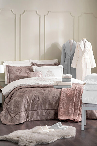 Özdilek Valioso Çift Kişilik Çeyiz Seti 27 Parça - Pudra