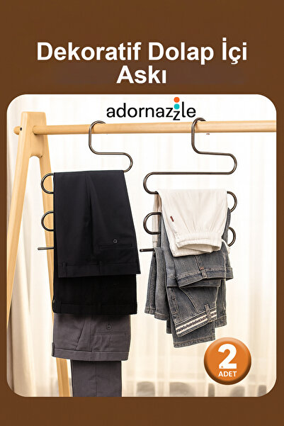 KCA HOME 2 dekorativne vješalice za ormarić, vješalica za pantalone sa 5 nivo...