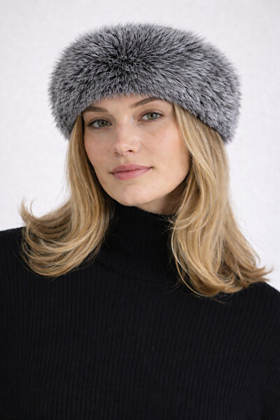 laviyonsa Bandana de iarnă pentru femei, cu blană pe două părți (elastică 56-...