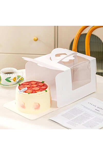 Red Dot Gift Cake Storage Box with Handle