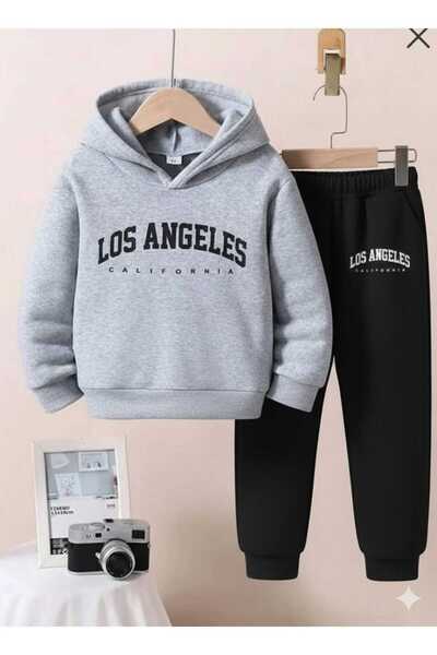 Nice Clothes Set trening pentru copii cu glugă UNISEX LOS ANGELES PRINT