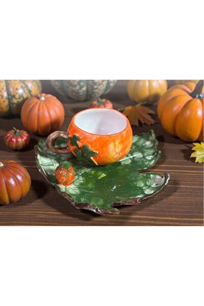 tuanART Seramik Kabak Model Bardak Mug Kahve Fincanı