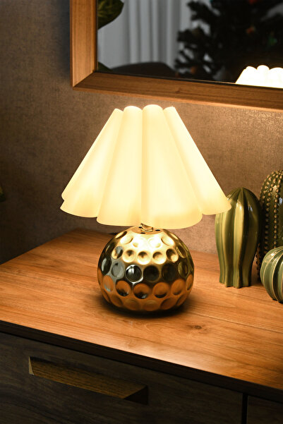 LUMINZO Raiden Modern Antique Decorative Lampshade Premium Table Lamp