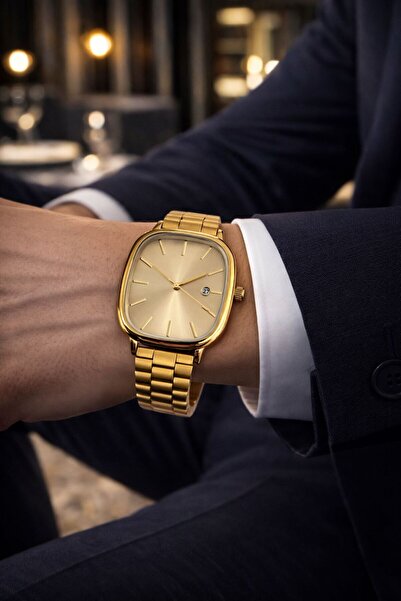 LOOQ Steel Band Men's Wristwatch with Calendar