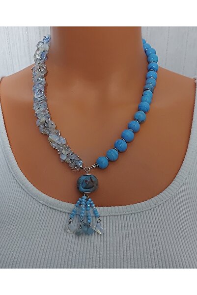 Nej Moonstone-Ceramic Nailwork Pendant