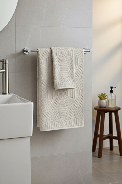 serelya منشفة يد ليوديكيا - عبوة من قطعتين، 50×90 سم، 250 جرام، 100% قطن