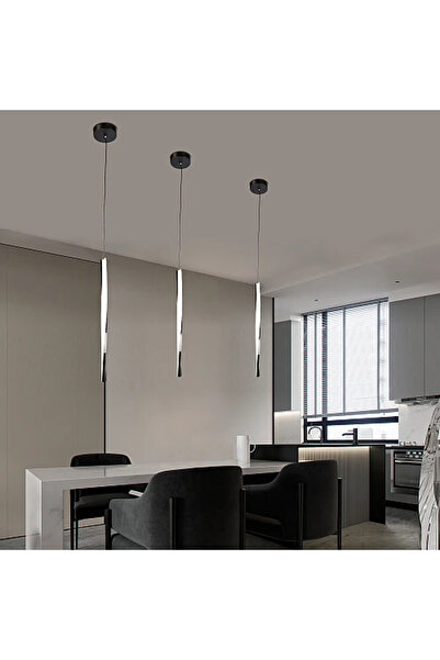 Humer نجف مودرن اسود لون الانارة 3اضاءات 9 واط مفرد