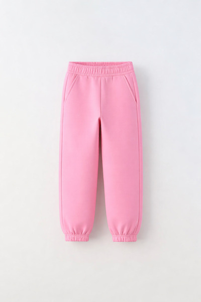 fasardi Unisex Children's Basic Sweatpants 3 Thread Non-Sharandon Fabric Elas...