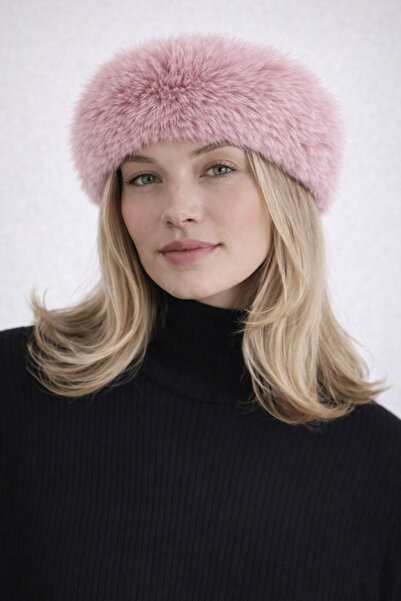 laviyonsa Bandana de iarnă pentru femei, cu blană pe două părți (elastică 56-...