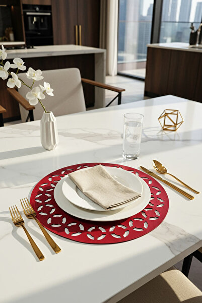 Morika Hotel & Home Textile Pares Series 6-Piece Faux Leather Round American ...