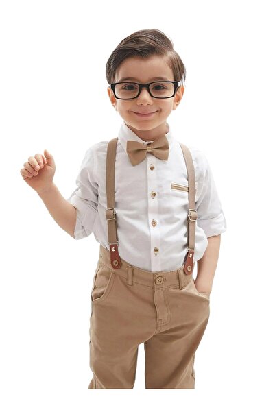 Egelite Costum elegant de sărbătoare pentru băieți cu centură și cămașă, cu p...