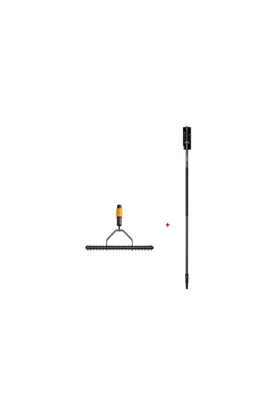 FiSKARS 135513-1000655 Quikfit Çim Havalandırma Tırmığı + 1000661 Quikfit Sap...