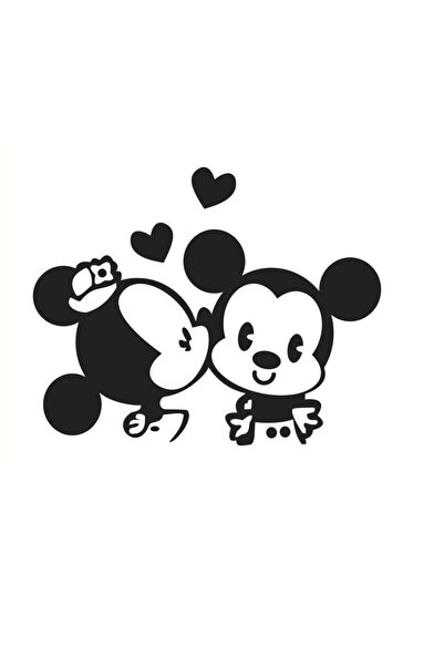 Yash Sticker with Minnie and Mickey Mouse, for switch or socket, 10x10 cm, co...