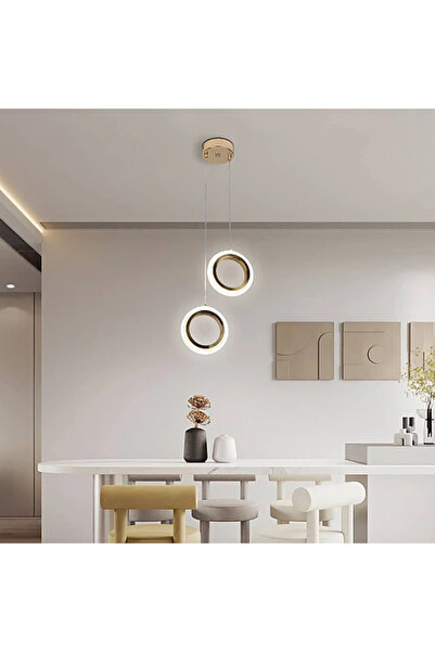 Humer علاقي مجوز حلقتين ذهبي لون الانارة 3اضاءات 15 واط