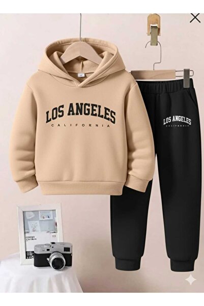 Nice Clothes Children's Tracksuit Set Hooded Unisex Los Angeles Print