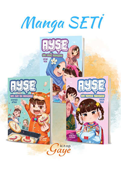 Aile Yayınları Ayşe MANGA SETİ - Bir Kur'an Mangası/ Bir Oruç Mangası / Bir N...
