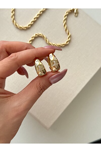 YOUES JEWELRY 316l Çelik CM VİP Seri 14 K Altın Renk Lüx Renk Gold VIP Seri P...