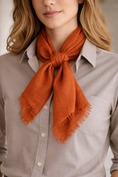 KRAFTELLA Linen Look Soft Silk Square Scarf – Matte Texture, Lightweight and ...