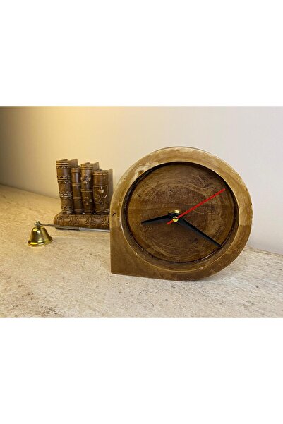 SalepHome DEKORATİF SAAT,BETON EL YAPIMI MASA SAATİ,ESKİTME BETON MASA SAATİ