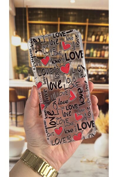 Vip Case غطاء شفاف متوافق مع سامسونج A04 بنمط كتابة الحب، يمتص الصدمات ويحمي ...