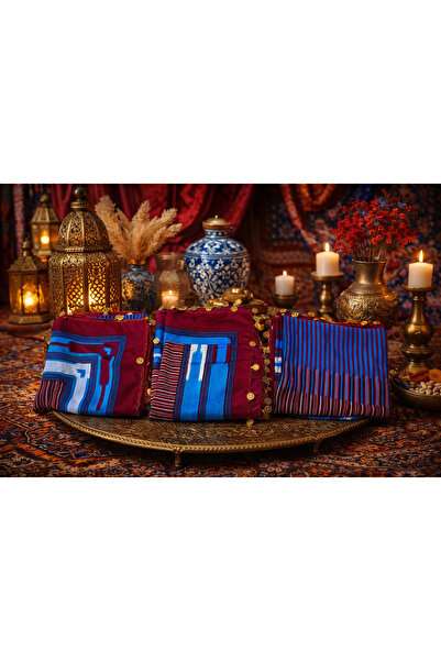 seymenbıçakçılık 3-Piece Black Sea Regional Sequin Scarf – Traditional Patter...