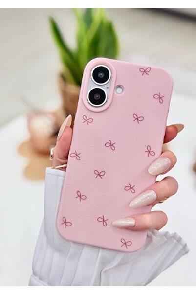 Go Aksesuar iPhone 16 Compatible Flexible Protective Silicone Case with Print...