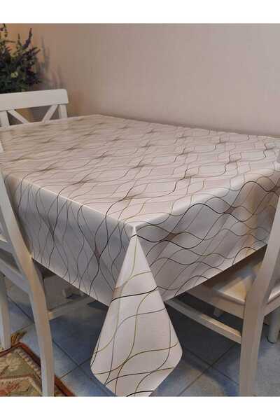 Başak Ev Tekstili Fiber Pvc Tablecloth – Modern, Durable, Wipeable, and Styli...