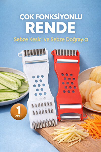 KCA HOME Çok Fonksiyonlu Rende, Çelik Rende, Sebze Kesici ve Doğrayıcı 1 Adet