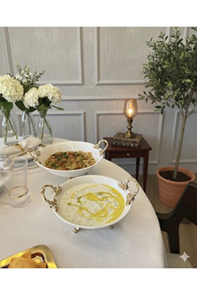 Sillage Home 24 cm Metal Cast Footed Porcelain Presentation Plate