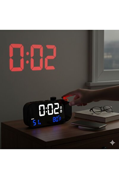 Cyz Bilişim LED Ekran Dijital Çalar Saat | Alarmlı | Sıcaklık Göstergeli