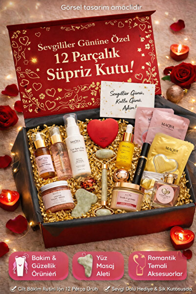 MAQYA KOZMETİK SEVGİLİYE ÖZEL- SEVGİLİLER GÜNÜNE ÖZEL SÜPRİZ KOZMETİK BAKIM K...