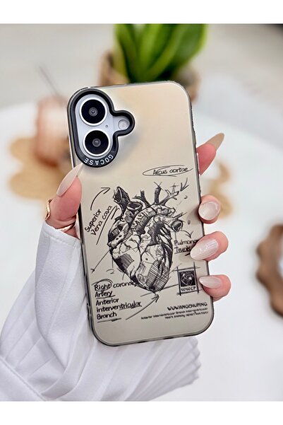 Go Aksesuar iPhone 17 Compatible Fingerprint Resistant Printed Pattern Metall...