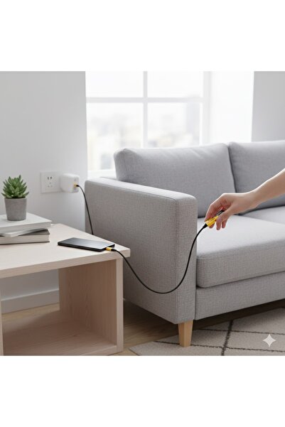 Cyz Bilişim 65W PD Hızlı Şarj Destekli, Dijital Tasarımlı Örgülü Type-C to Li...