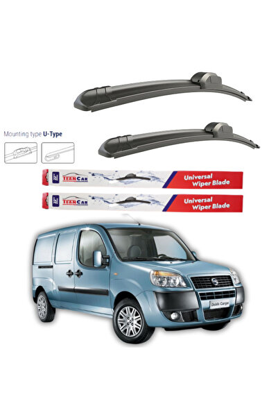 TEAMCAR Set ștergătoare de parbriz Fiat Doblo I Cargo (2001–2010) Plat – Set ...