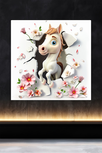 Lucena Metal Table Hole Collection on the Wall - Horse 5