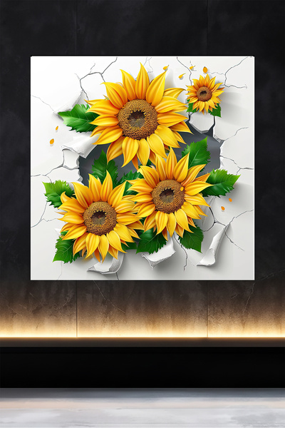 Lucena Metal Painting Hole in the Wall Collection - Sunflower 3